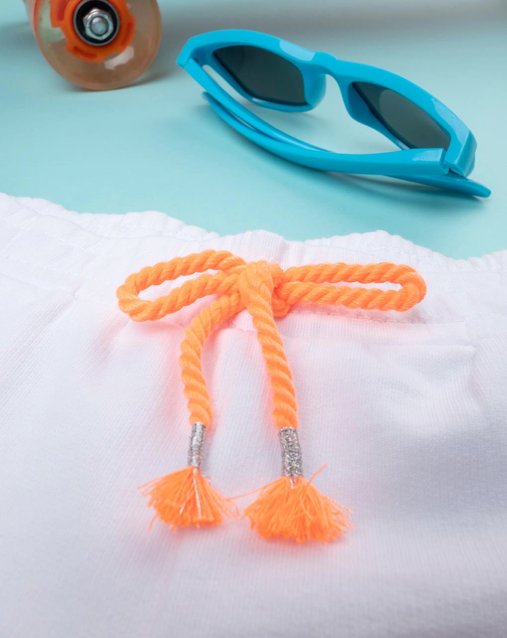 σορτς λευκό και πορτοκαλί ντεγκραντέ για κορίτσι 650617 - Prénatal