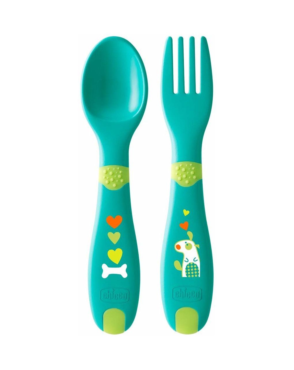 Chicco first cutlery σετ πιρούνι-κουτάλι 12m+ πράσινο f01-16101-30