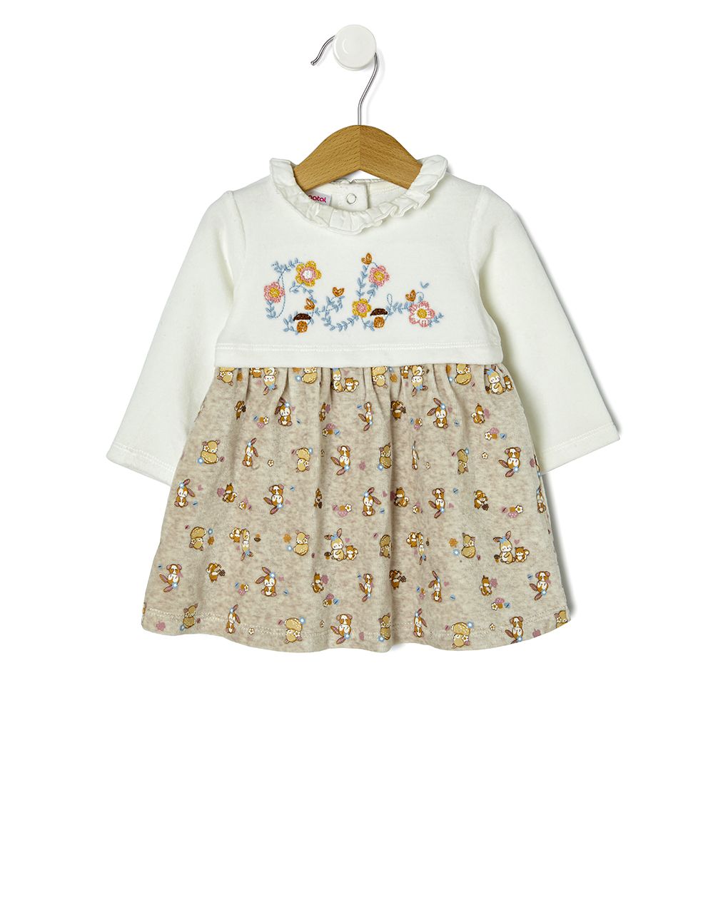 πλεκτό φόρεμα σενίλ με κέντημα για κορίτσι - Prénatal