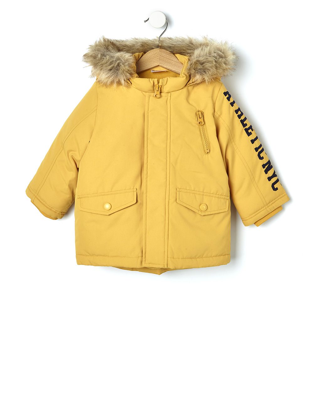 μπουφάν παρκά με κουκούλα μουσταρδί - Prénatal