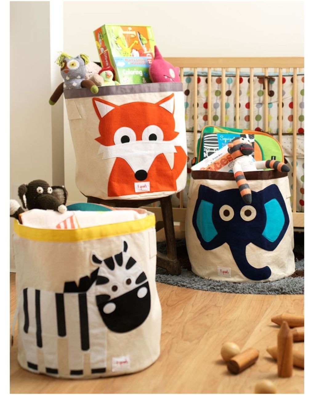 3sprouts καλάθι αποθήκευσης- fox - 3 sprouts