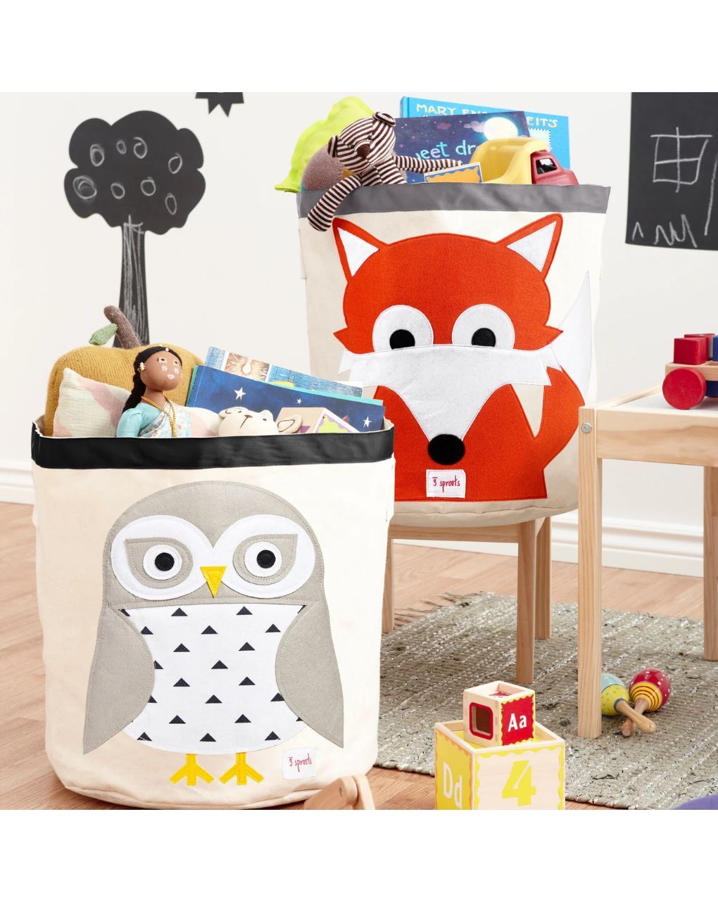 3sprouts καλάθι αποθήκευσης owl 0317-ibnsno - 3 sprouts