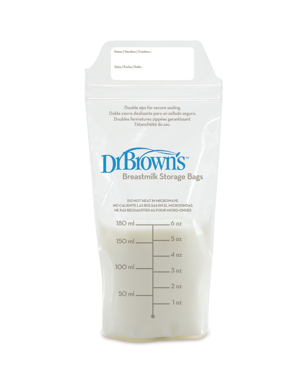 Dr. brown's σακουλάκια φύλαξης μητρικού γάλακτος 25τμχ (6oz/180ml) s4005 - Dr Browns