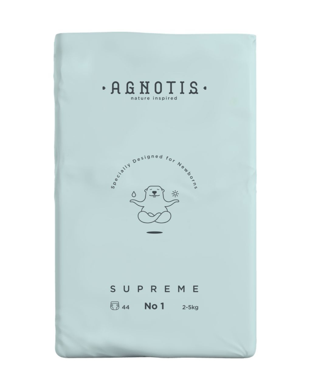 Agnotis supreme βρεφικές πάνες no 1 (2-5kg) 44τμχ a1