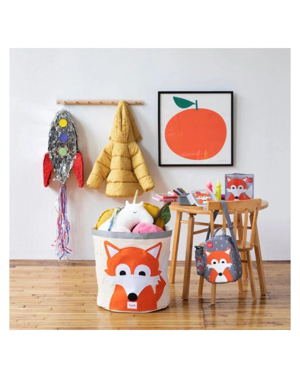 3sprouts καλάθι αποθήκευσης- fox - 3 sprouts