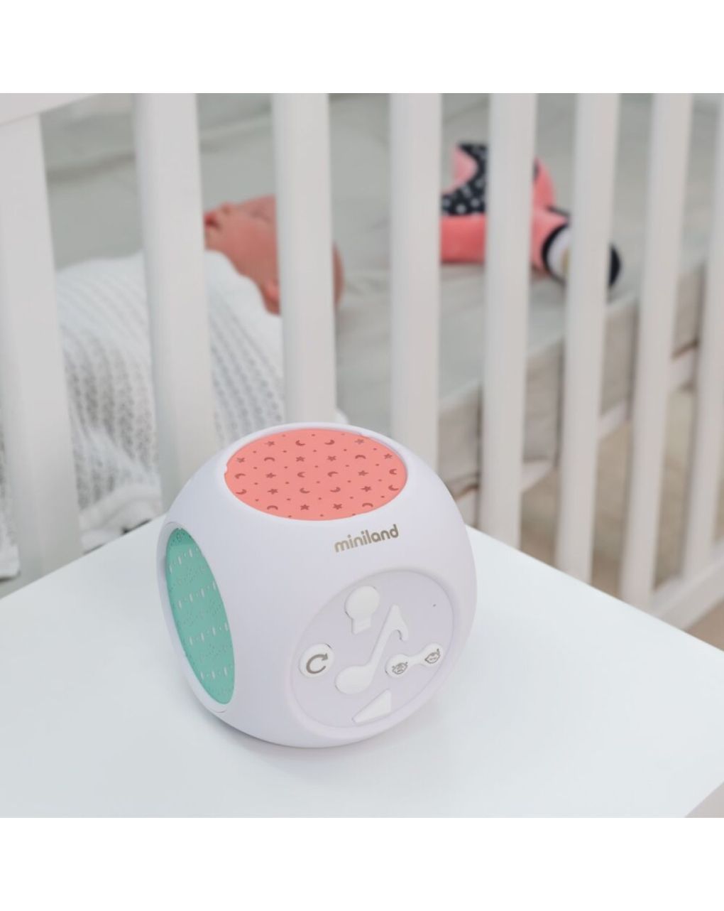 Miniland φωτάκι νυκτός με λευκούς ήχους & μελωδίες dreamcube ml89311 - Miniland