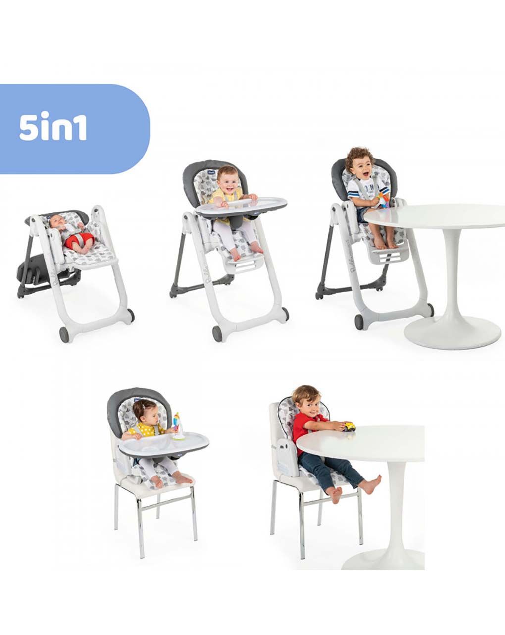 Chicco κάθισμα φαγητού polly progress-4 ρόδες - Chicco