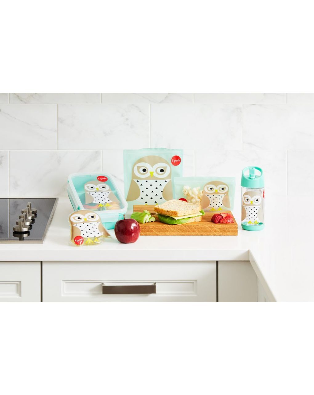 3sprouts θήκες για τα σάντουιτς-owl (2 τμχ) - 3 sprouts