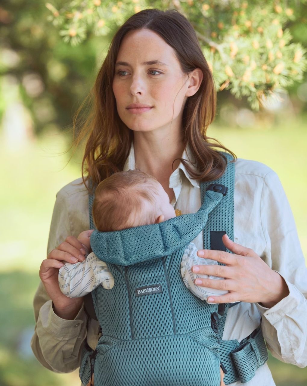 Babybjörn μάρσιπος move 3d mesh sage green 99038 - Baby Bjorn