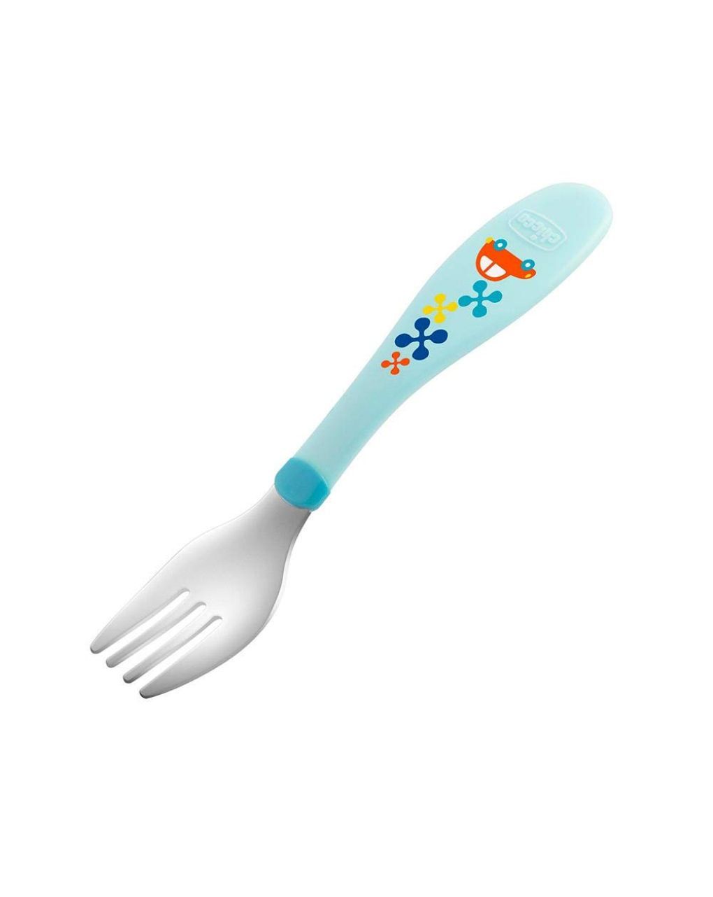 Chicco metal cutlery mix & match μπλέ πιρούνι-κουτάλι 18m+ 2τμχ f05-16102-20 - Chicco