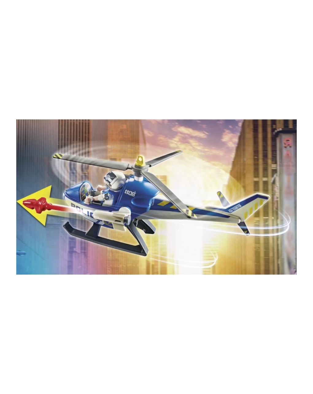 Playmobil city action αστυνομικό ελικόπτερο και ληστές με βαν 70575 - Playmobil, Playmobil City Action