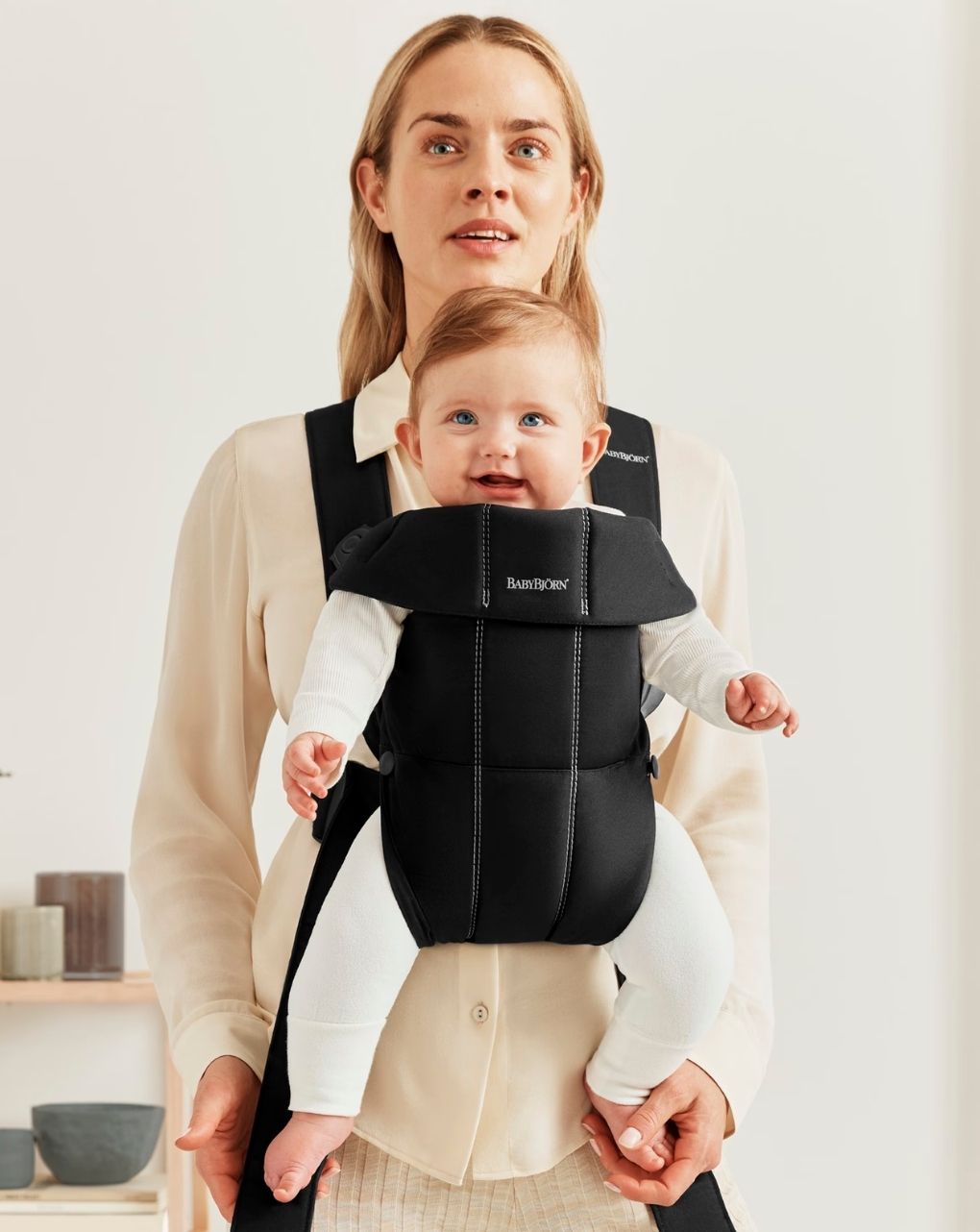 Babybjörn μάρσιπος mini cotton black 021056 - Baby Bjorn