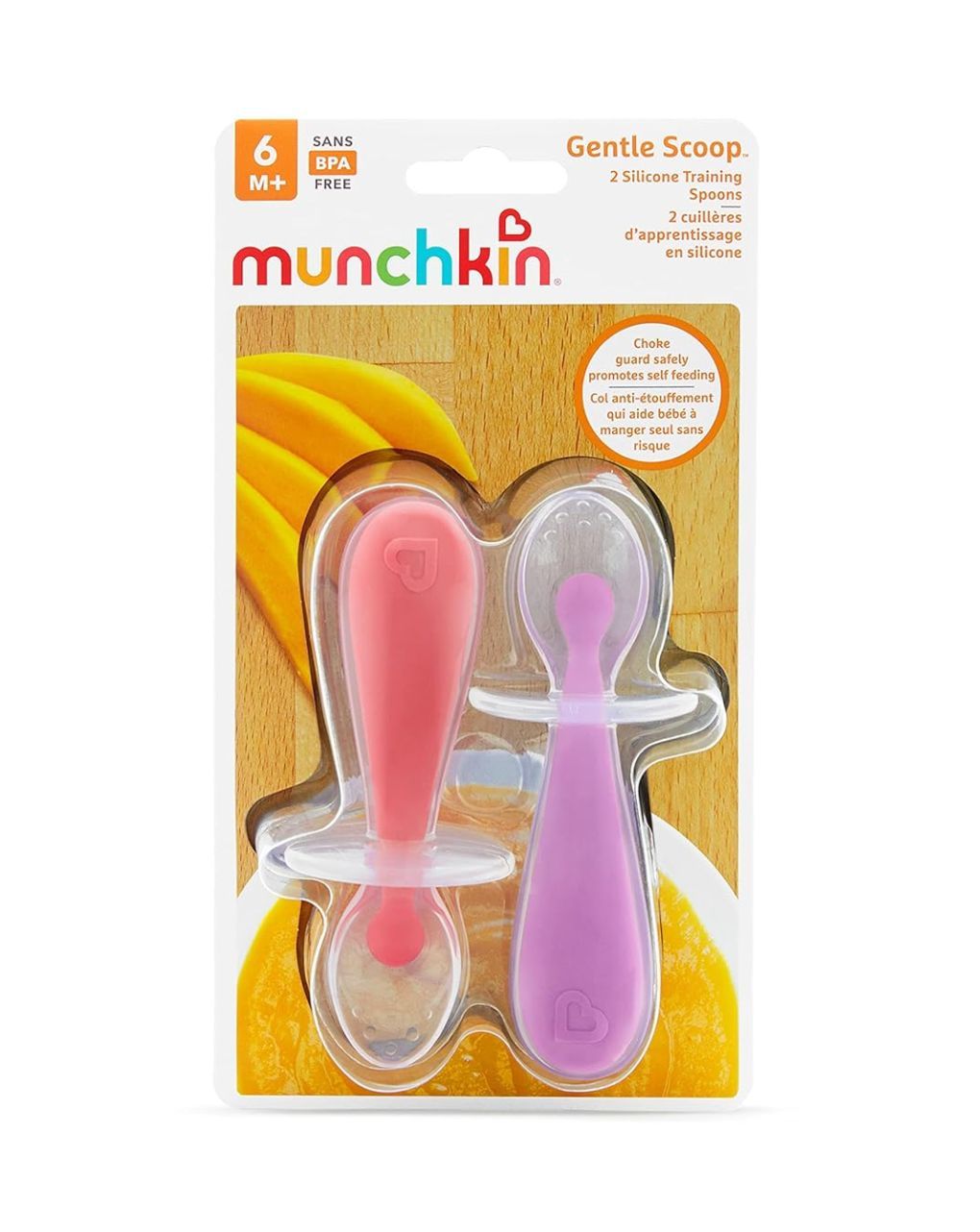 Munchkin κουτάλια σιλικόνης 2τμχ 6m+ (2 σχέδια) 11220 - Munchkin