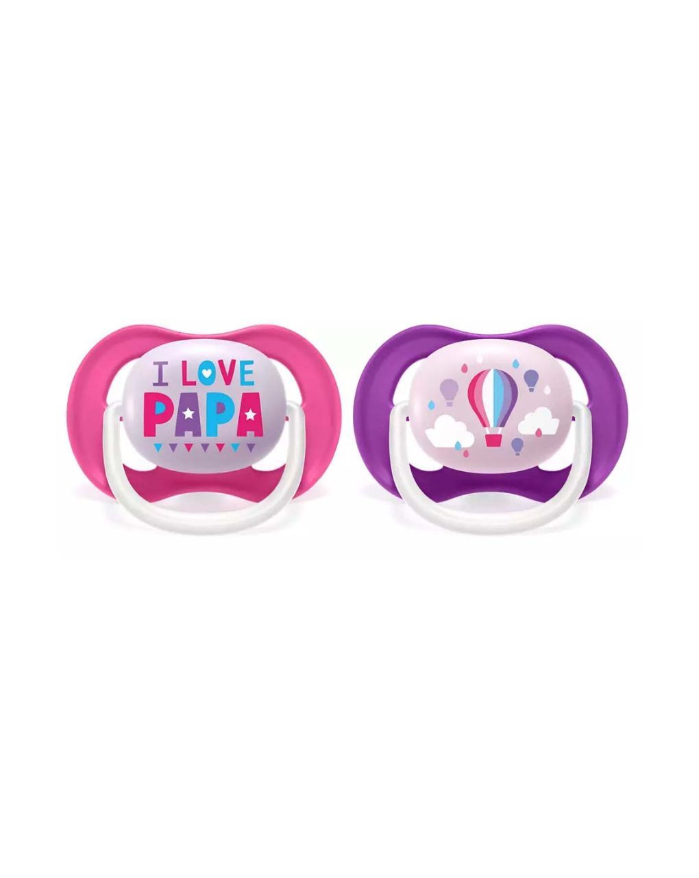 Philips avent πιπίλες ultra air pacifier 2τμχ i love papa 6-18m, scf080/04 - Philips Avent