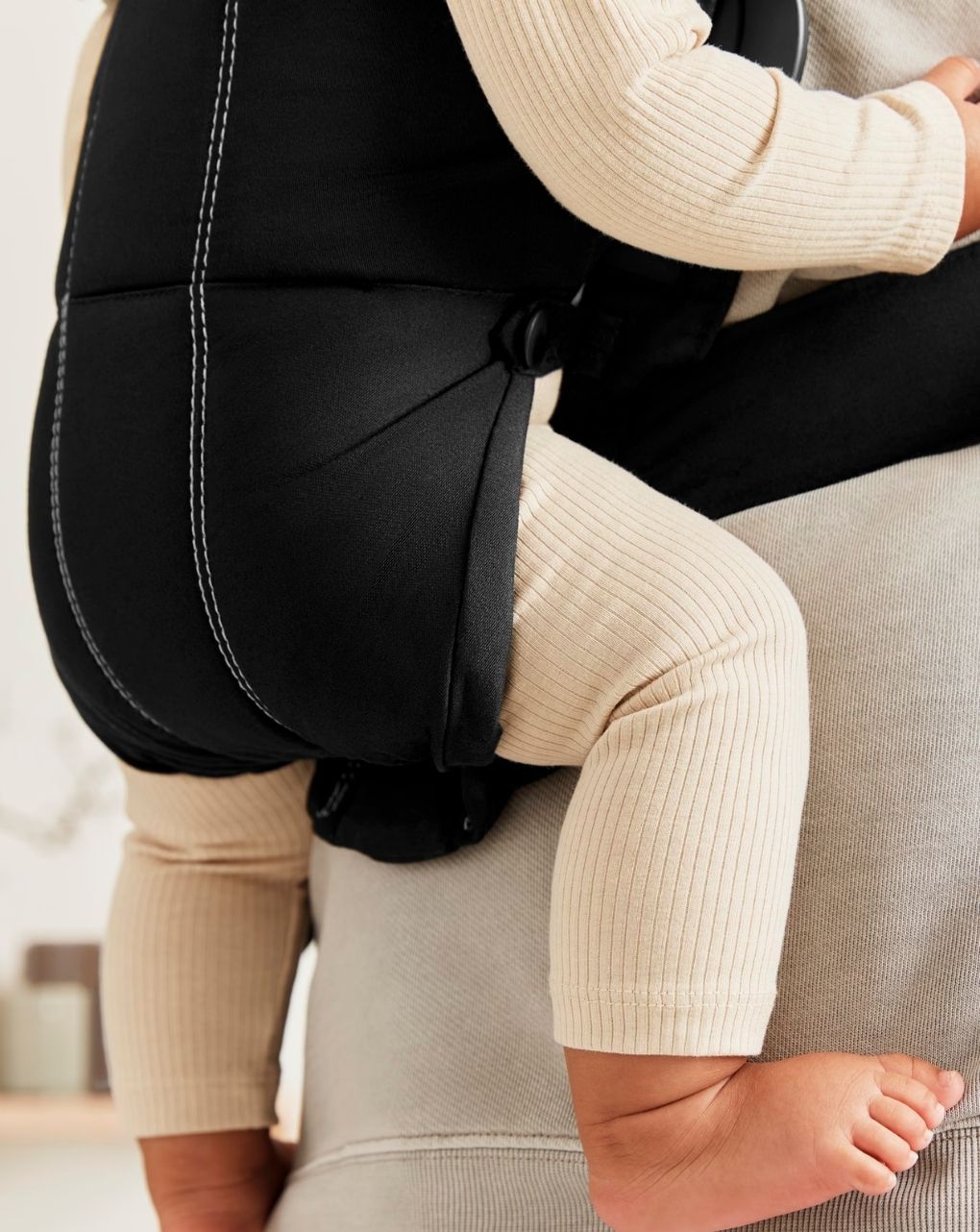 Babybjörn μάρσιπος mini cotton black 021056 - Baby Bjorn