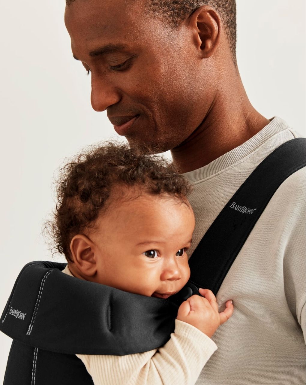 Babybjörn μάρσιπος mini cotton black 021056 - Baby Bjorn