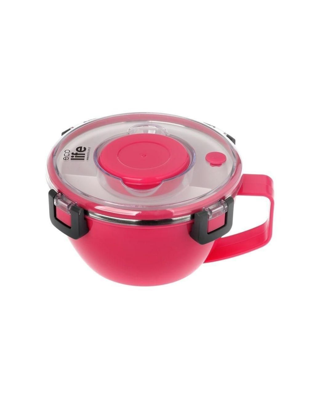 Ecolife φαγητοδοχείο thermos με χώρισμα 850ml pink 33-bo-9071 - Ecolife