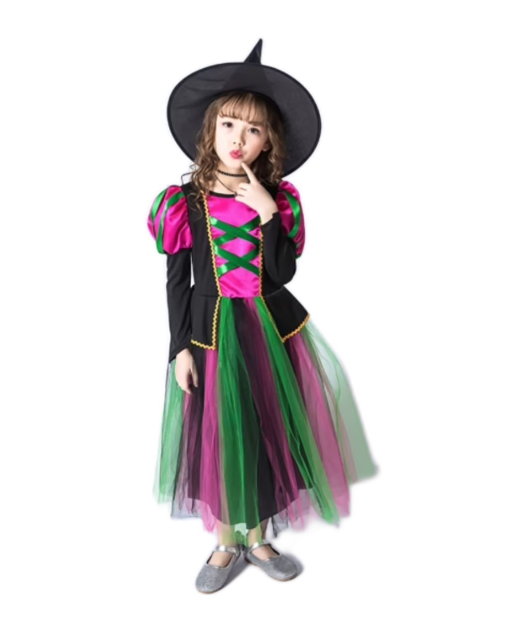 Fun world παιδική αποκριάτικη στολή μάγισσα ουράνιου τόξου 2 ετών