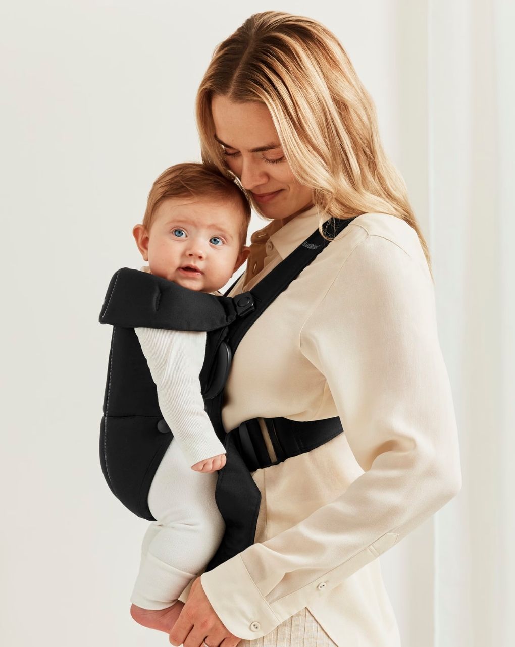Babybjörn μάρσιπος mini cotton black 021056 - Baby Bjorn