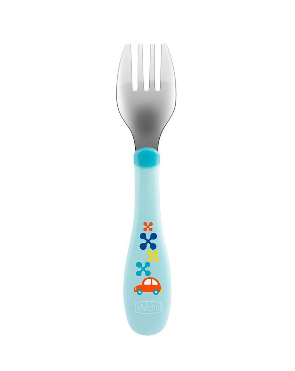 Chicco metal cutlery mix & match μπλέ πιρούνι-κουτάλι 18m+ 2τμχ f05-16102-20 - Chicco