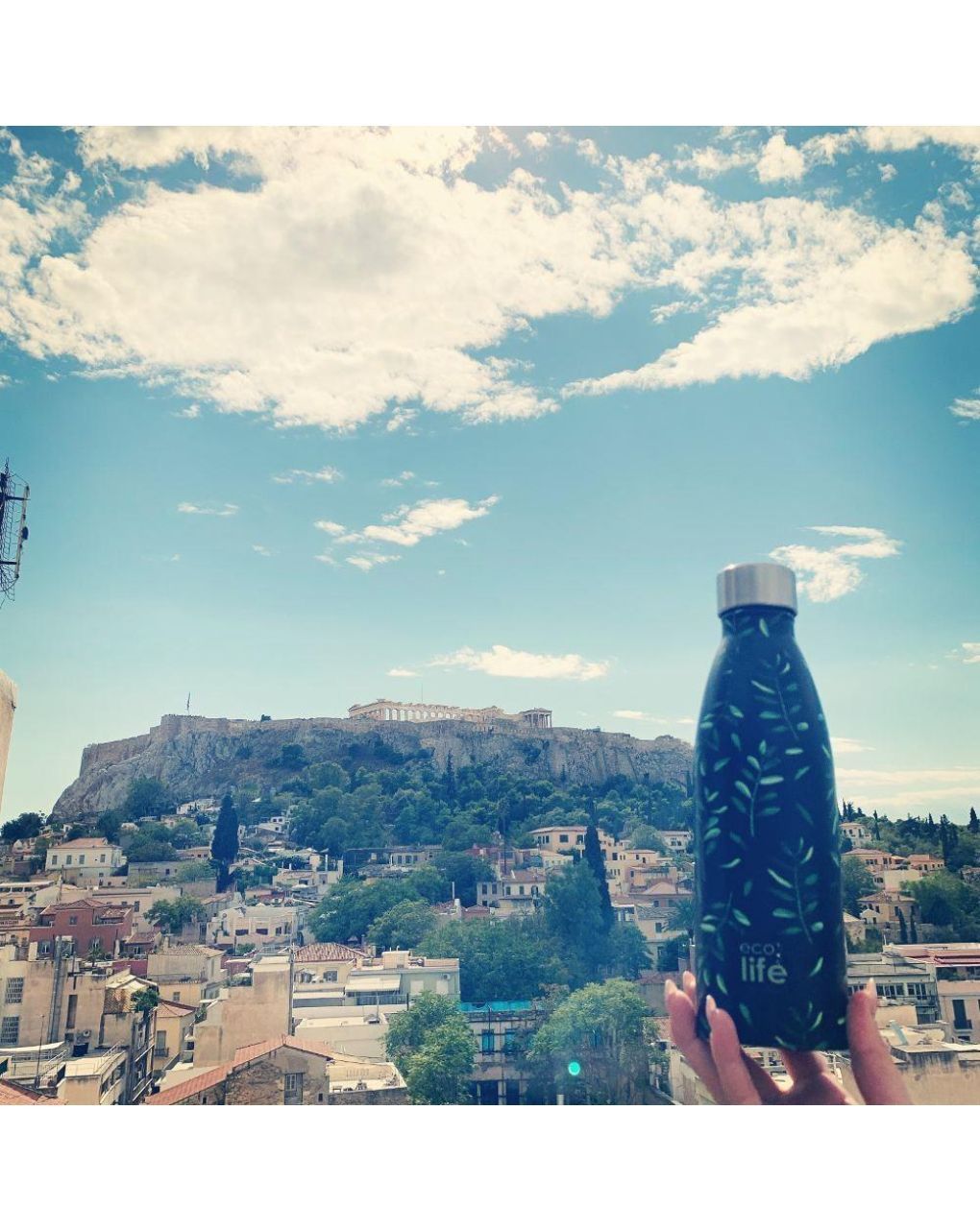 Ecolife μεταλλικό μπουκάλι θερμός 500ml olive 33-bo-3017 - Ecolife