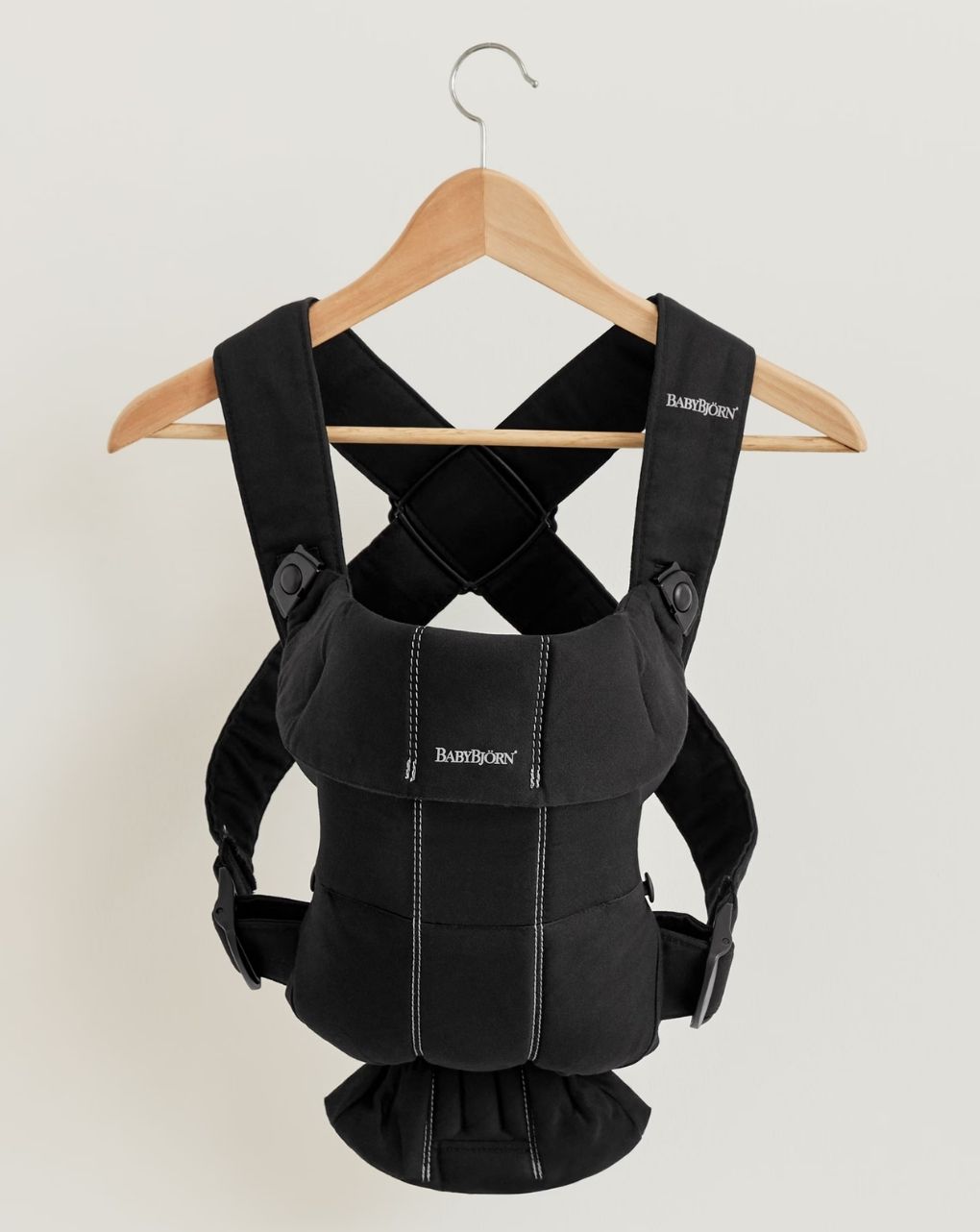 Babybjörn μάρσιπος mini cotton black 021056 - Baby Bjorn