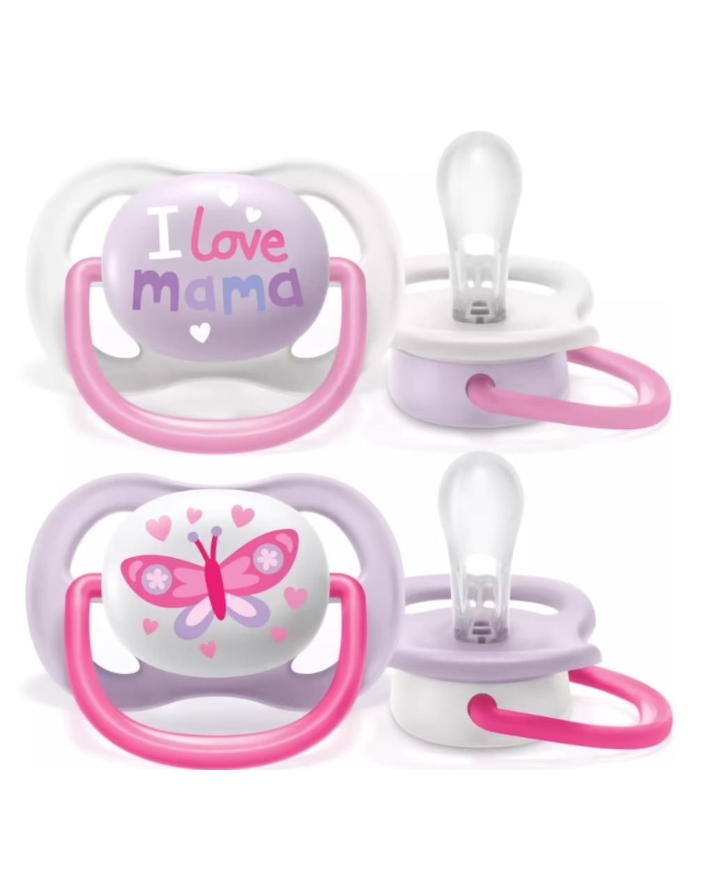 Philips avent πιπίλα ultra air 2τμχ i love mama 0-6m, scf080/02 - Philips Avent
