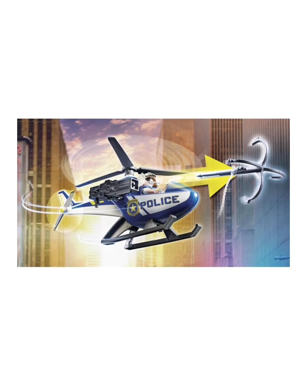 Playmobil city action αστυνομικό ελικόπτερο και ληστές με βαν 70575 - Playmobil, Playmobil City Action