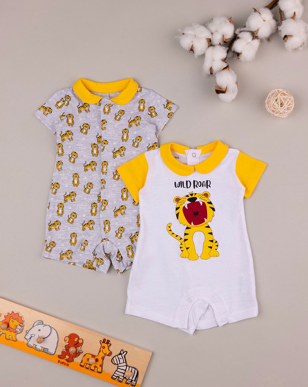 βρεφικά φορμάκια κοντά με τίγρεις για αγόρι - Prénatal