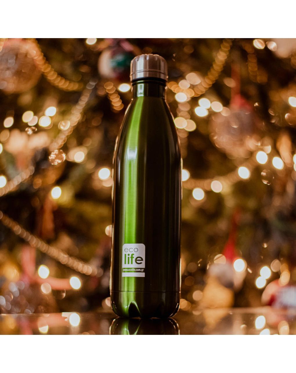 Ecolife μεταλλικός θερμός 750ml green 33-bo-3001 - Ecolife