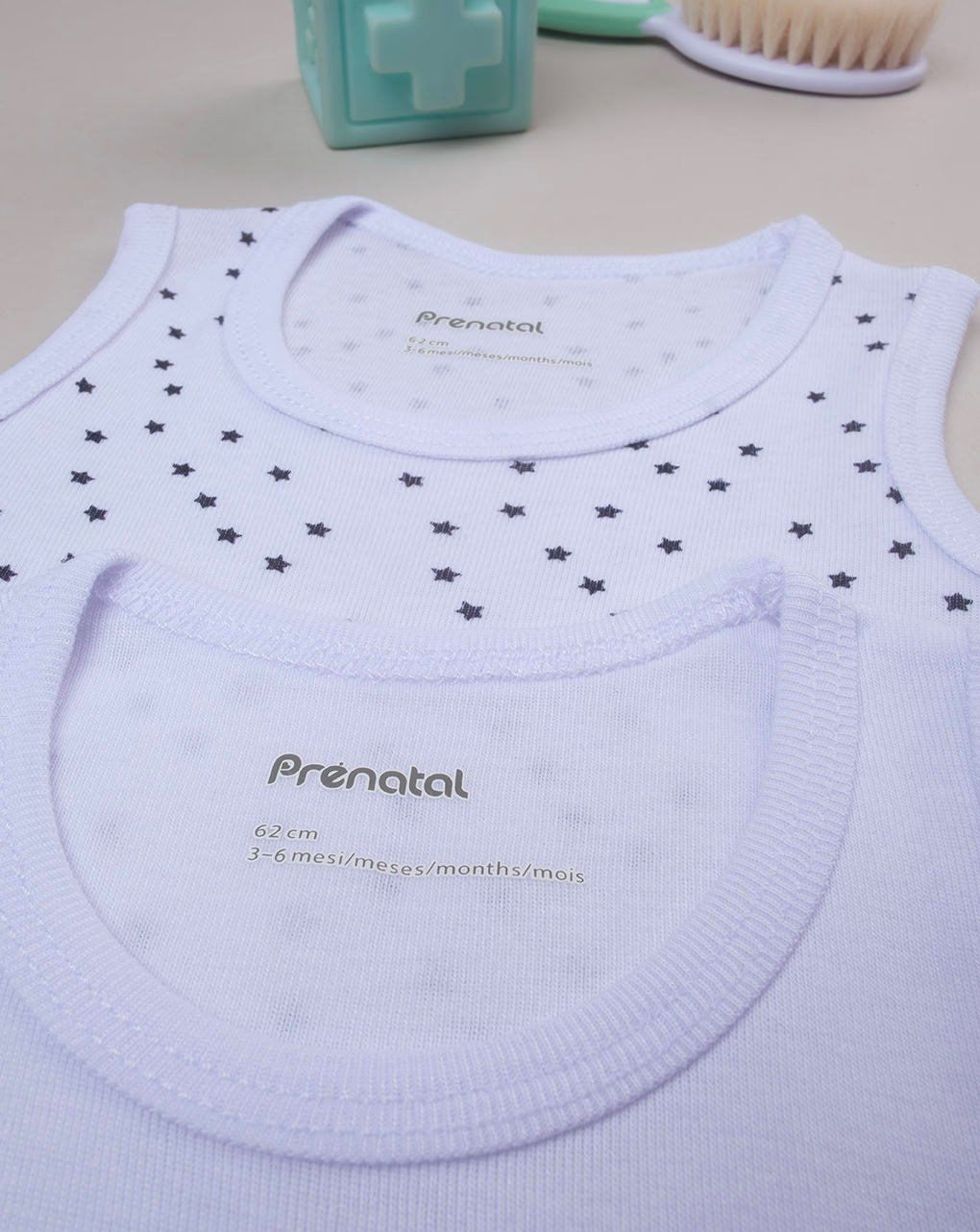 βρεφικά κορμάκια αμάνικα με αστεράκια πακέτο x2 για αγόρι - Prénatal