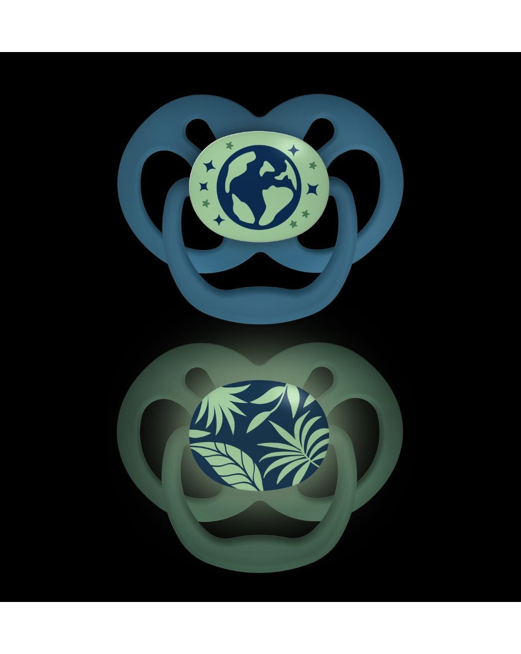 Dr. brown’s πιπίλες σιλικόνης 2τμχ advantage night 6-18m+ αγόρι 112.70.1hc.312 - Dr Browns