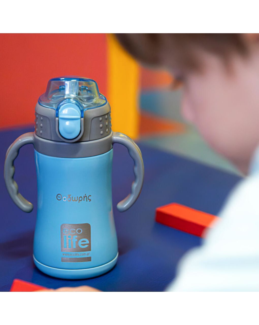 Ecolife ανοξείδωτο παγούρι kids thermos 300ml blue 33-bo-3006 - Ecolife