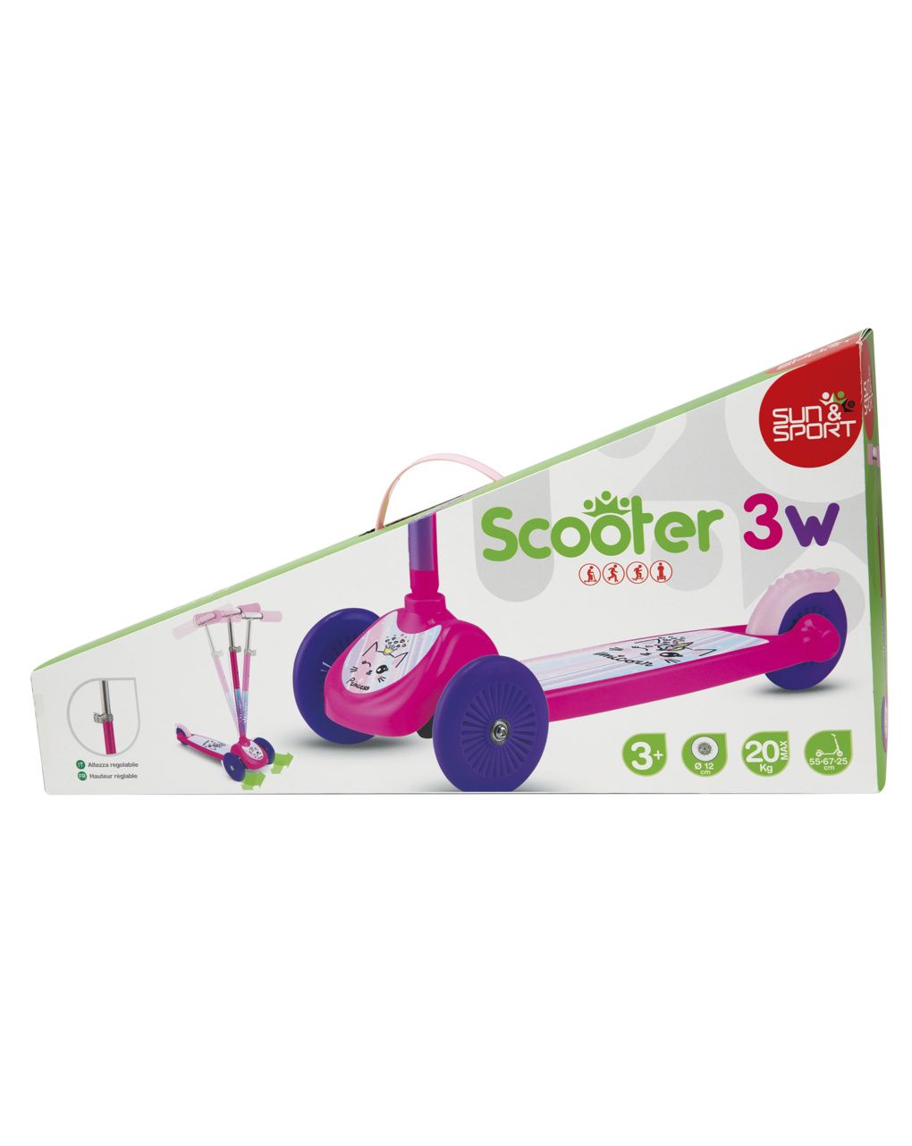 Sun & sport scooter με 3 τροχούς ροζ - Sun&Sport