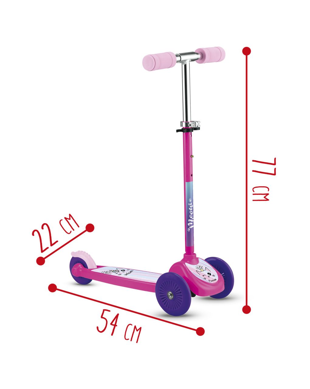 Sun & sport scooter με 3 τροχούς ροζ - Sun&Sport