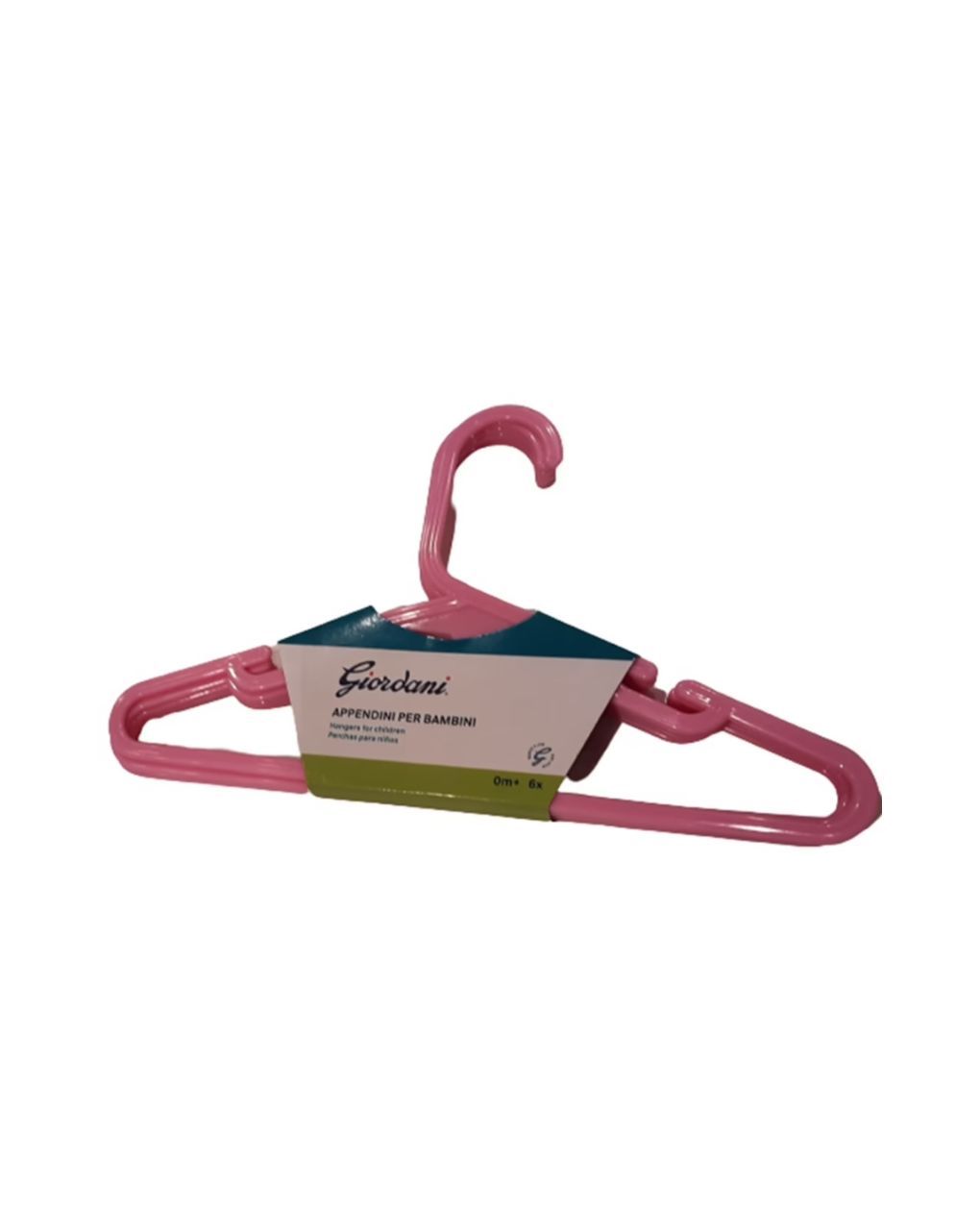 Giordani - ροζ πλαστική κρεμάστρα 6 τεμ