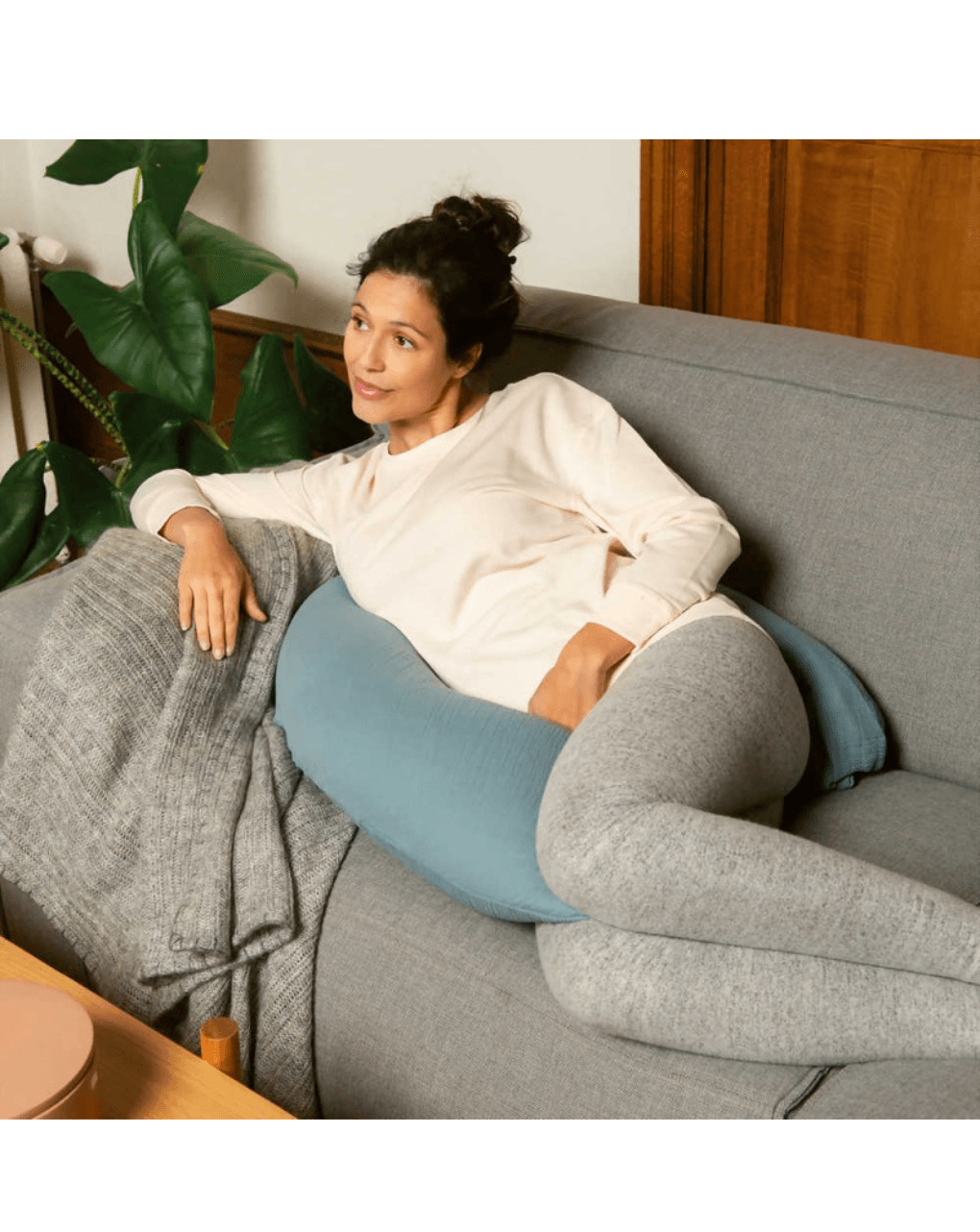 μαξιλάρι θηλασμού comfy big tetra blu - Doomoo