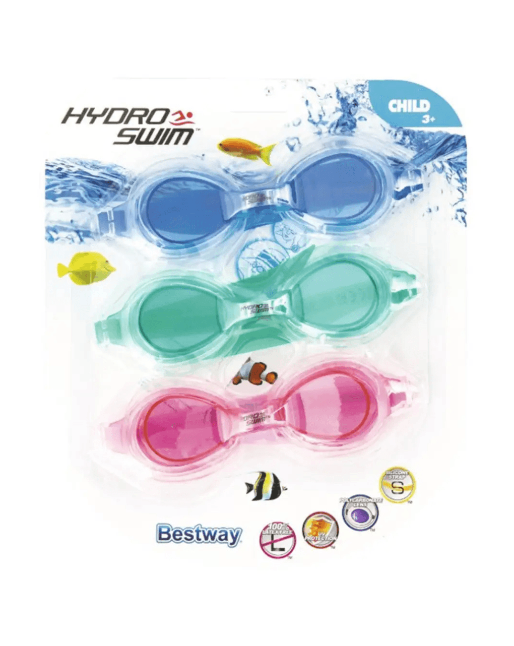 Best way σετ γυαλιά κολύμβησης 3 χρώματα - Bestway