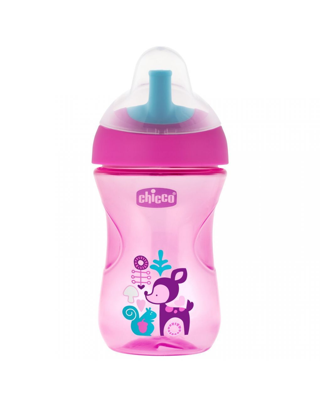Chicco εκπαιδευτικό ποτηράκι advanced 266ml με καλαμάκι 12m+ ροζ (σχέδια) f04-06941-10-01 - Chicco