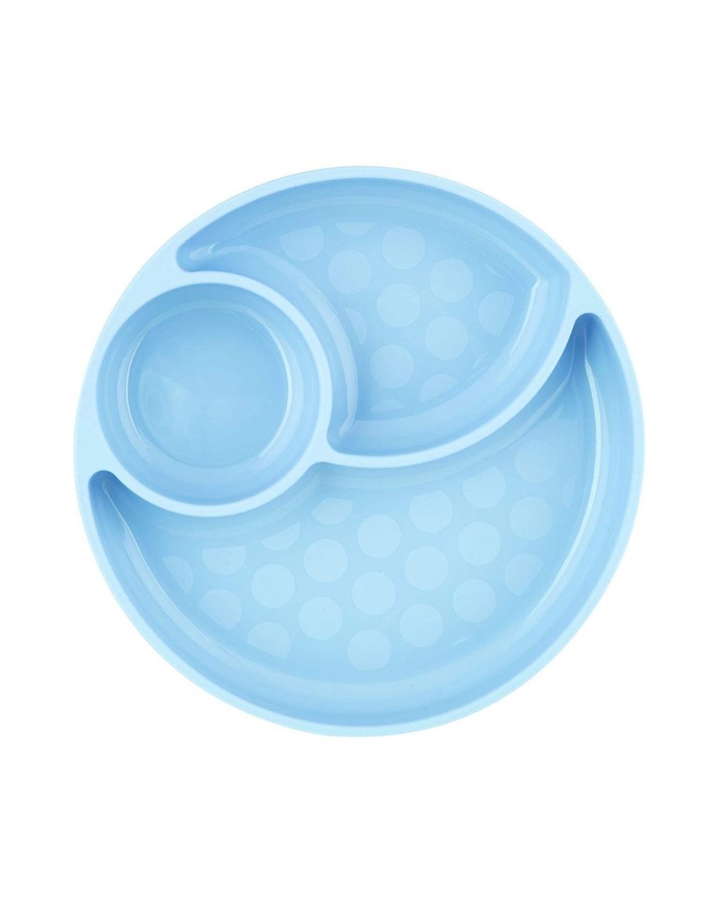 Chicco πιάτο σιλικόνης με χωρίσματα και βεντούζα 12m+ σιελ f05-10216-20