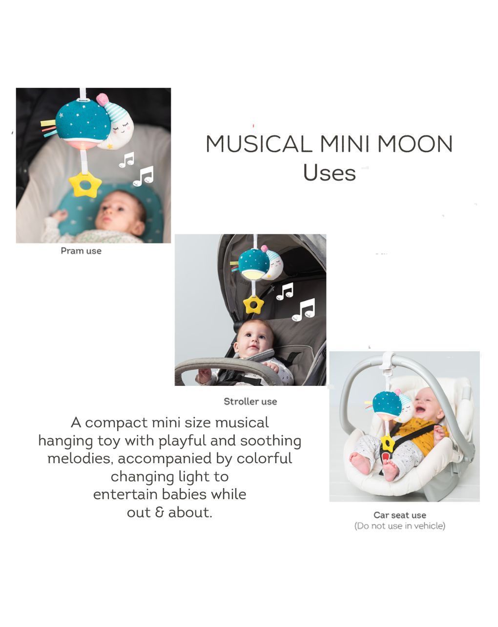 Taf toys κρεμαστό μουσικό παιχνίδι musical mini moon t-12585 - Taf-toys