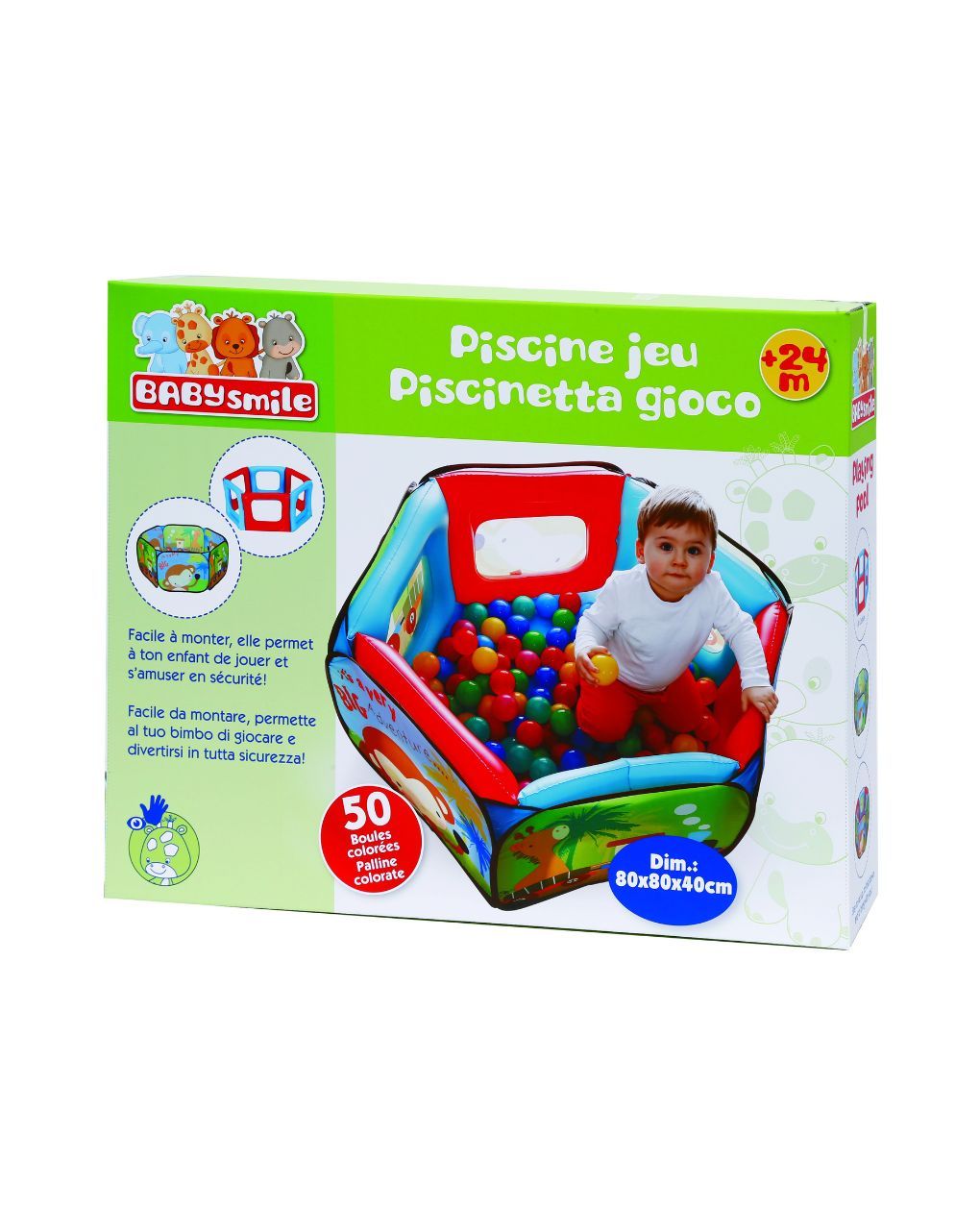 Baby smile - πισίνα παιχνιδιού με 50 μπάλες - Baby Smile
