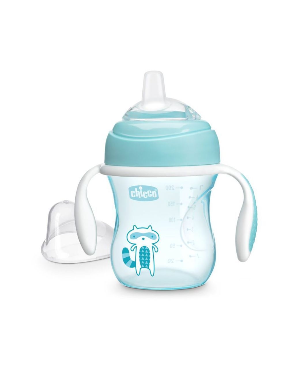 Chicco εκπαιδευτικό ποτηράκι 200ml transition 4m+ σιελ f04-06911-20-01 - Chicco