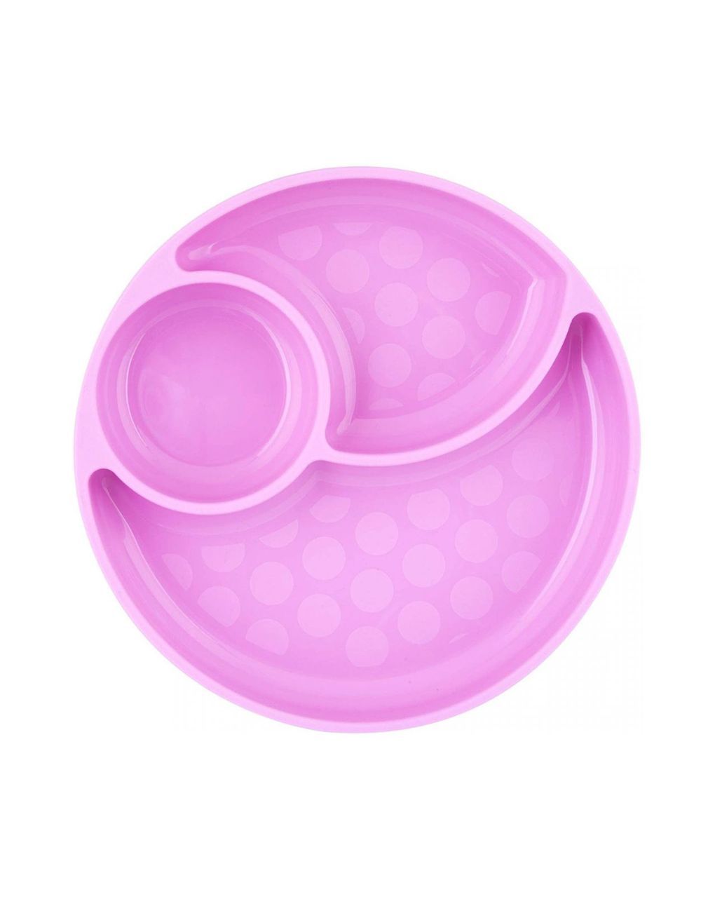 Chicco πιάτο σιλικόνης με χωρίσματα και βεντούζα ροζ 12m+ f05-10216-10