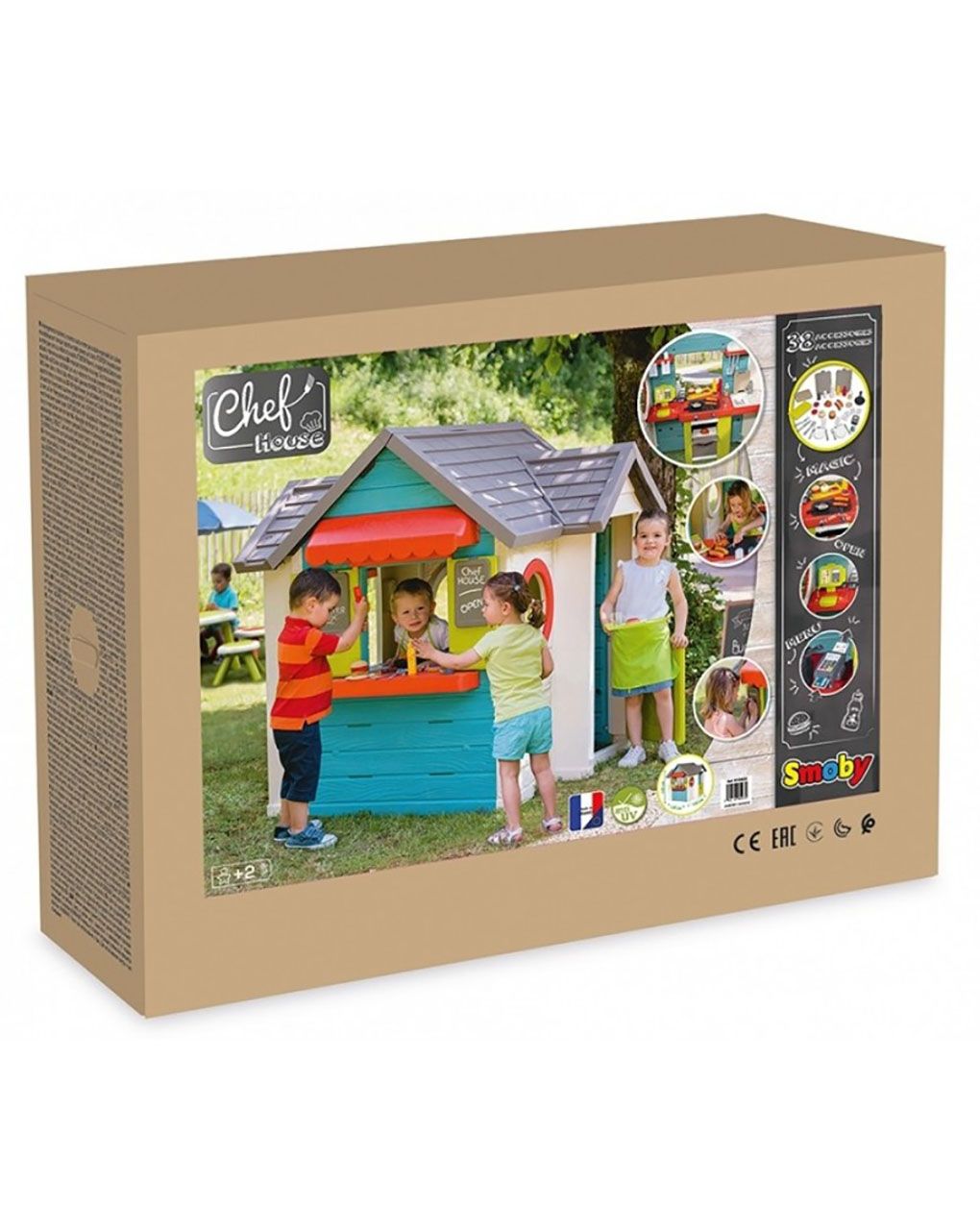 Smoby σπιτάκι κήπου chef house 124x132x135cm. - Smoby