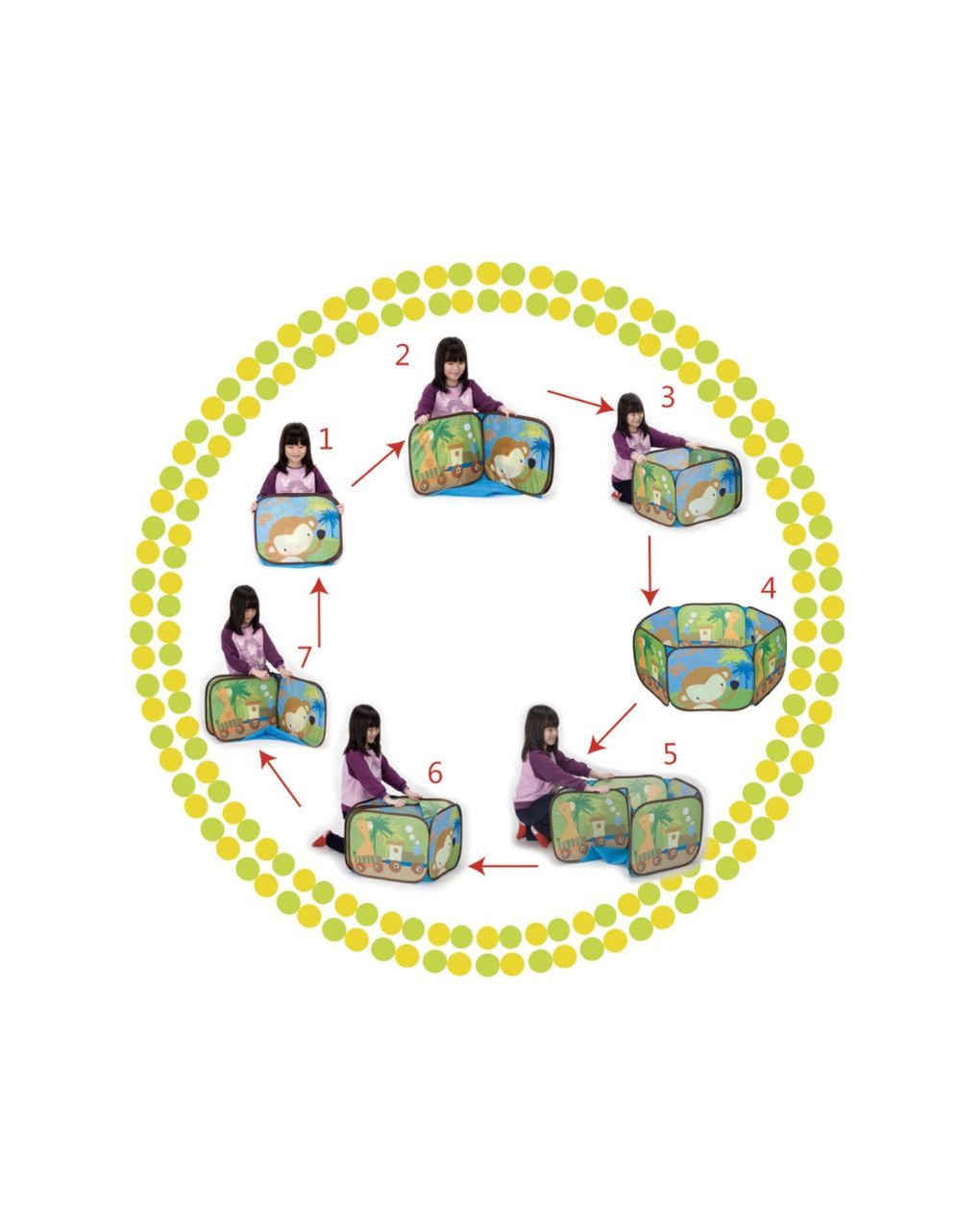 Baby smile - πισίνα παιχνιδιού με 50 μπάλες - Baby Smile