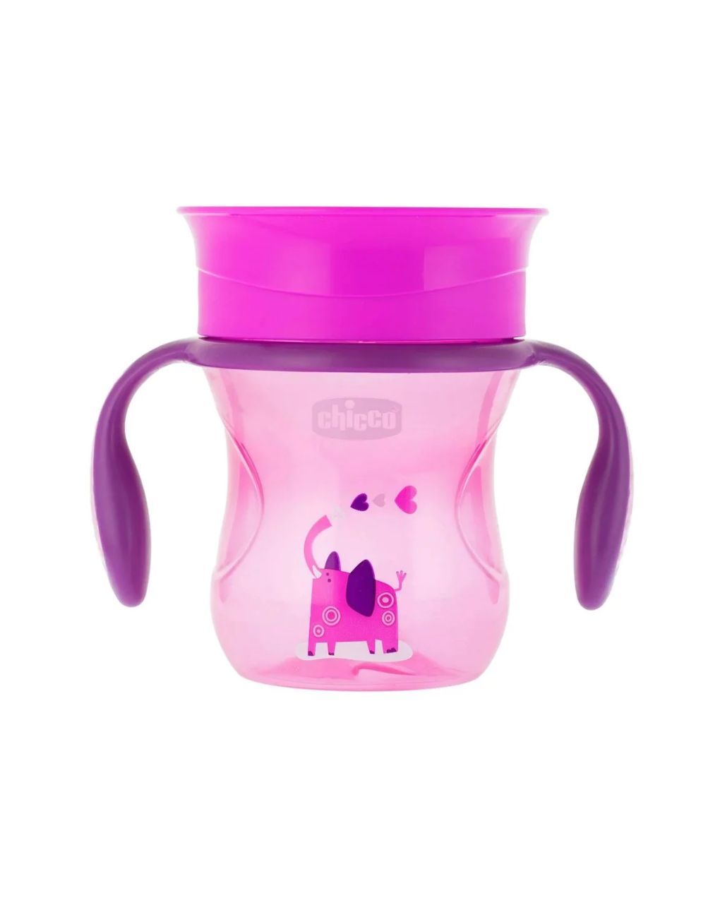 Chicco εκπαιδευτικό ποτηράκι perfect 360◦ 12m+ 200ml ροζ f04-06951-10
