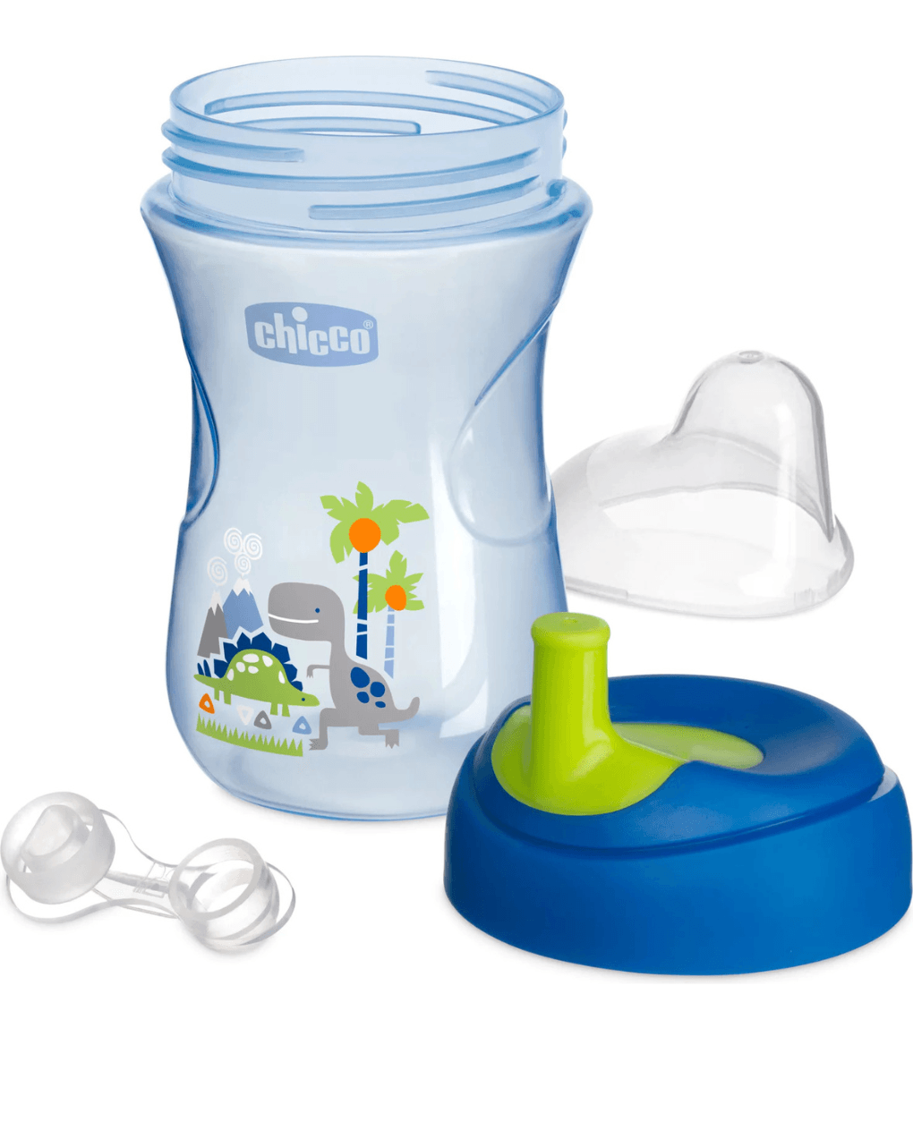 Chicco εκπαιδευτικό ποτηράκι advanced 266ml με καλαμάκι 12m+ μπλε (σχέδια) f04-06941-20-01 - Chicco