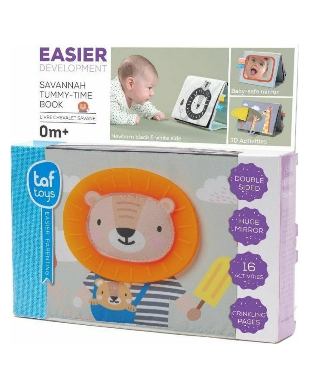 Taf toys εκπαιδευτικό βιβλιαράκι savannah tummy-time t-12705 - Taf-toys