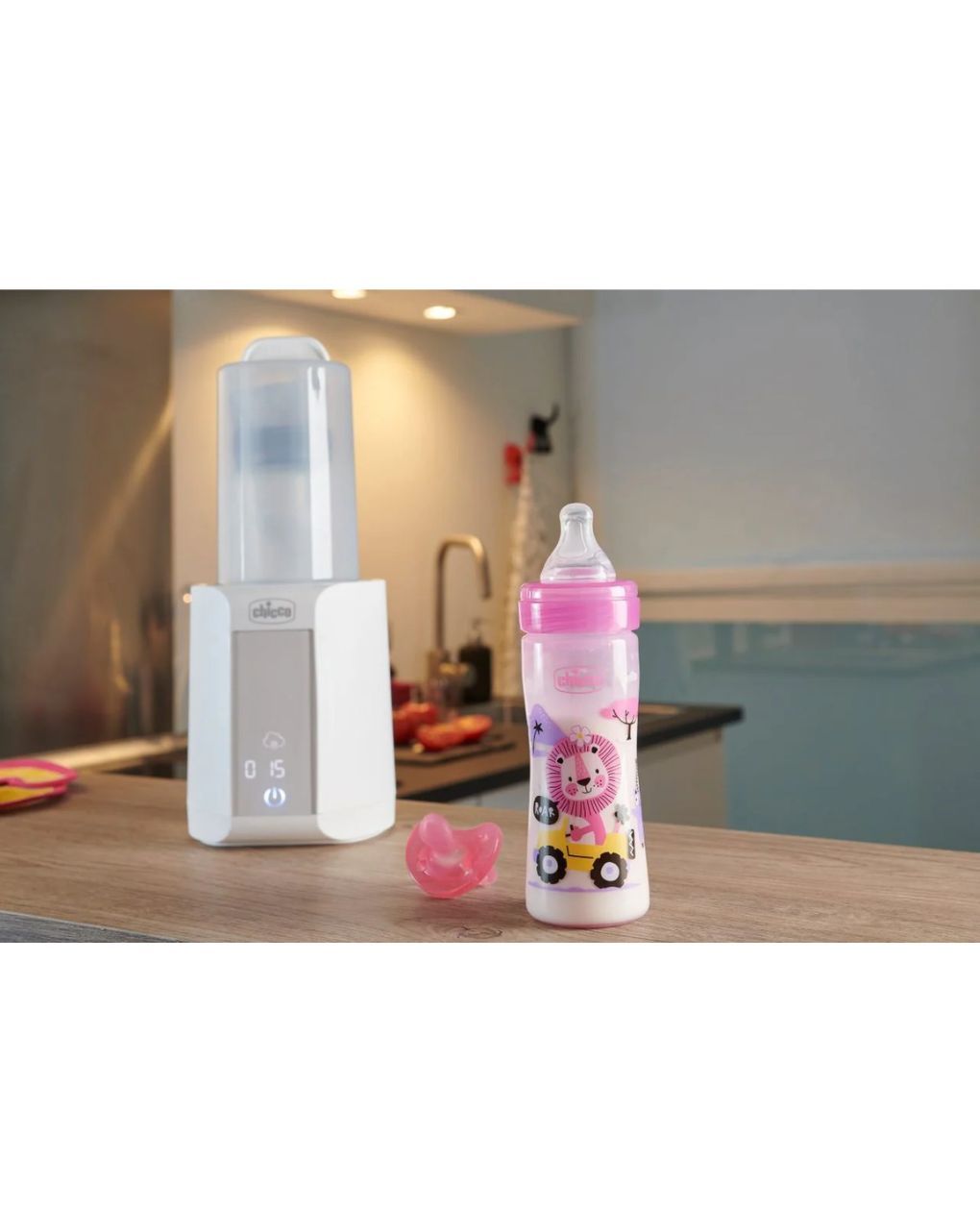 Chicco πλαστικό μπιμπερό well being 250ml μέτριας ροής 2m+ ροζ a60-28623-10 - Chicco